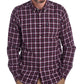 Camisa Barbour Masculina de Algodão Macio com Xadrez Gingham 16, Tamanho X-G, Vermelho Merlot