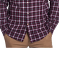 Camisa Barbour Masculina de Algodão Macio com Xadrez Gingham 16, Tamanho X-G, Vermelho Merlot