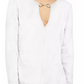 INC International Concepts Top feminino com decote em V e ferragens, branco, tamanho X-S