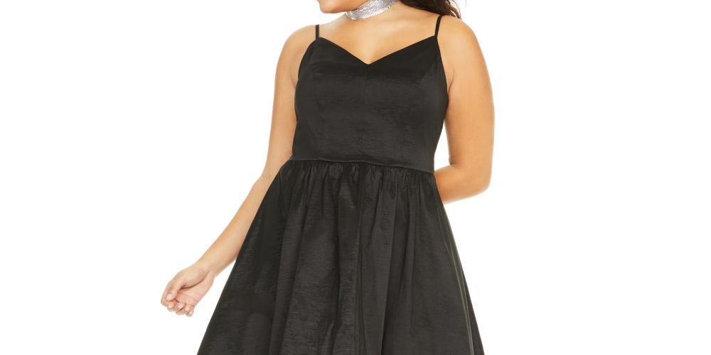 Vestido feminino plus size da B Darlin, preto, tamanho 22W