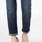 Calça jeans curta feminina Curvy Fit Boyfriend da INC International Concepts, azul, tamanho 2
