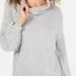 Blusa de malha com gola alta feminina INC International Concepts, cinza, tamanho X-S