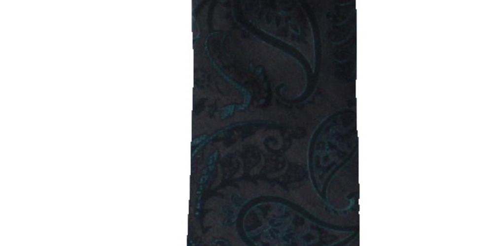Gravata masculina de seda com estampa paisley Michael Kors, verde, tamanho regular
