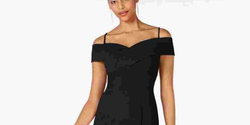 Vestido Nightway Feminino com Ombros Vazados Preto Tamanho 10