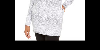 Ideology Women'sSnake-Print Tunic White Size XX-Large