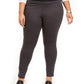 Leggings femininas plus size de malha ponte com cintura larga, estilo &amp; co, cinza, tamanho 14W
