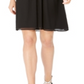 Vestido plissado de chiffon Calvin Klein feminino, preto, tamanho 6