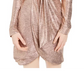 Vestido de festa curto com zíper e cinto, manga comprida, decote em V, bege, tamanho 0, da City Studios