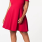 Vestido feminino B Darlin plus size com alças finas e laço nas costas, vermelho, tamanho quadrado 18W