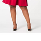 Vestido feminino B Darlin plus size com alças finas e laço nas costas, vermelho, tamanho quadrado 18W