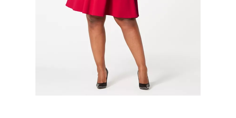 Vestido feminino B Darlin plus size com alças finas e laço nas costas, vermelho, tamanho quadrado 18W