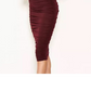 Vestido midi justo com decote alto e franzido Ax Paris feminino, azul-marinho, tamanho 10