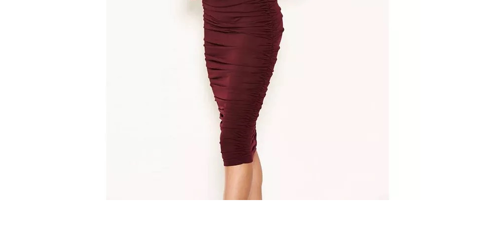 Vestido midi justo com decote alto e franzido Ax Paris feminino, azul-marinho, tamanho 10