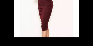 Vestido midi justo com decote alto e franzido Ax Paris feminino, azul-marinho, tamanho 10