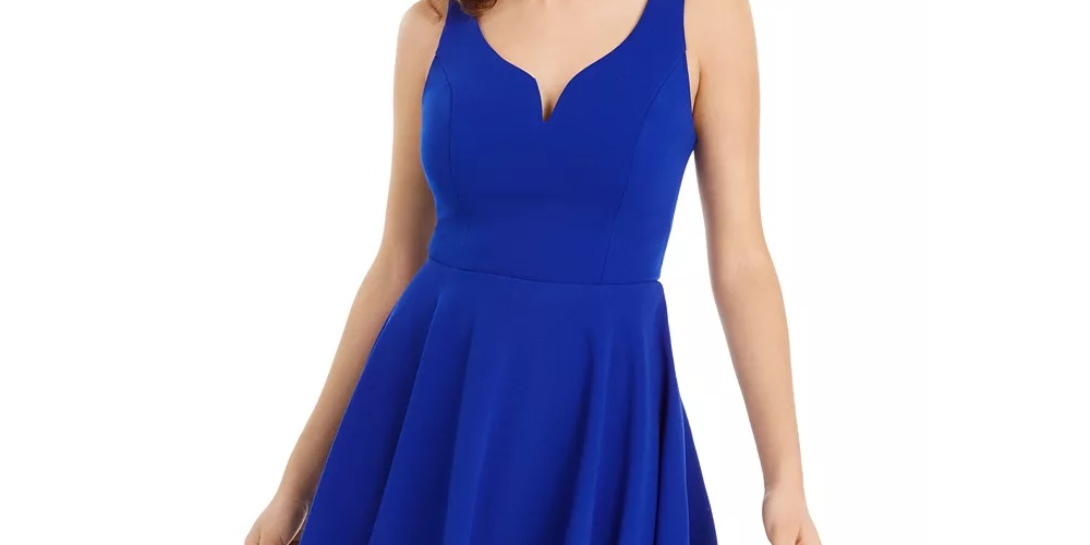 Vestido azul linha A Sweetheart da B Darlin Juniors, tamanho 11/12