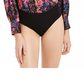 Body feminino Bar III com sobrepeliz estampado em confete, preto, tamanho XX-G