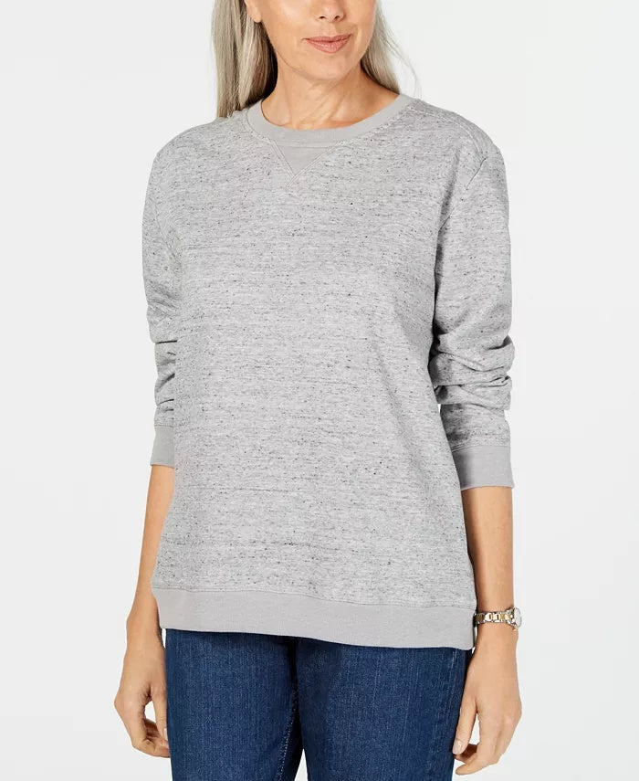 Moletom esportivo feminino Karen Scott, cinza, tamanho XS