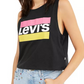Regata curta feminina Levi's Graphic preta tamanho grande