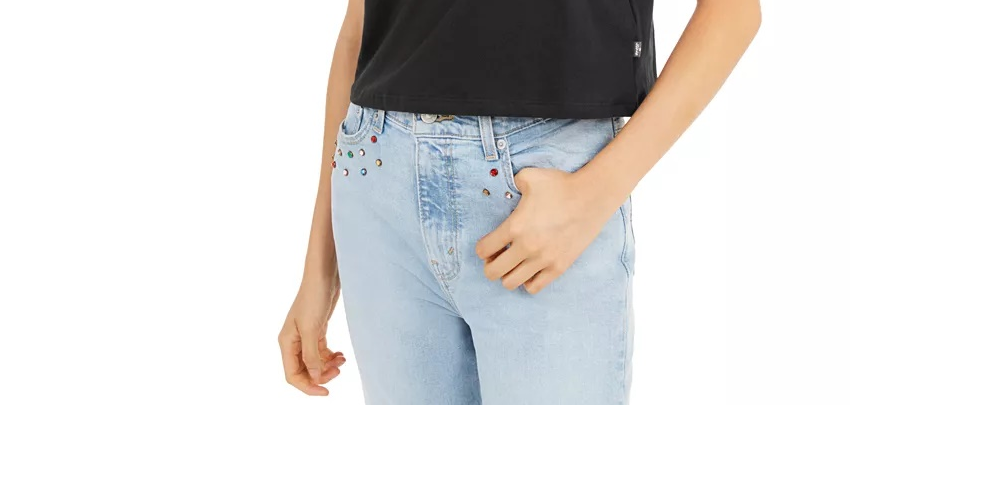 Regata curta feminina Levi's Graphic preta tamanho grande