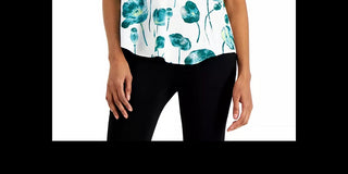 Blusa feminina Alfani com decote em V franzido e manga dolman, branca, tamanho GG