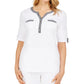 Karen Scott Top Henley Feminino com Acabamento Vichy, Tamanho Natural Médio