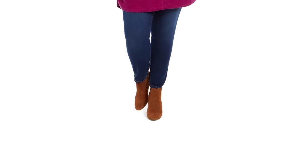 Suéter túnica plus size feminino estilo &amp; co, com frente pequena, roxo, tamanho 0X