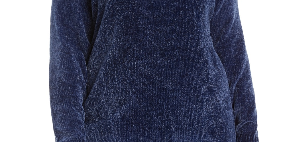 Karen Feminino Scott Plus Chenille Gola Dividida Azul Tamanho 0X