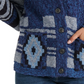 Lucky Brand Cardigan Feminino com Gola Xale e Botões, Azul Indigo Multicolorido, Tamanho X-G