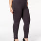 Calça legging plus size feminina INC International Concepts, cintura alta, stretch, cinza, tamanho 20W