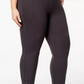 Calça legging plus size feminina INC International Concepts, cintura alta, stretch, cinza, tamanho 20W