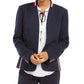 Jaqueta listrada feminina Tommy Hilfiger azul tamanho 10