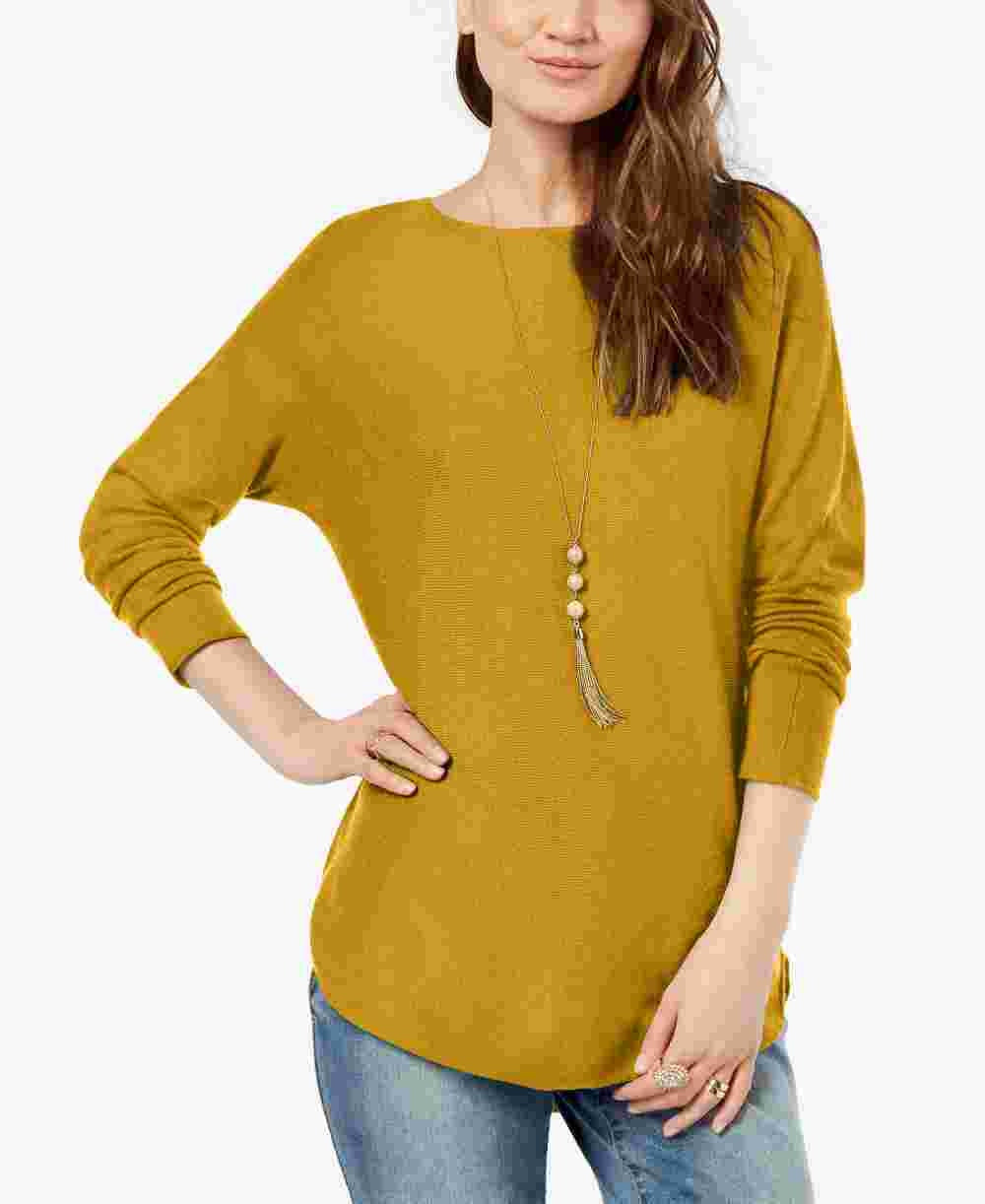 Suéter feminino INC International Concepts, dourado, tamanho XX-grande