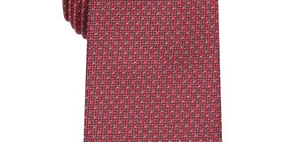 Gravata Alfani Masculina Slim Solid Vermelha Tamanho Regular