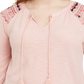 Blusa estilo &amp; co feminina plus size bordada com decote em V, rosa, tamanho 1X
