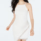 BCX Juniors' Asymmetrical-Hem Rhinestone Dress White Size X-Small