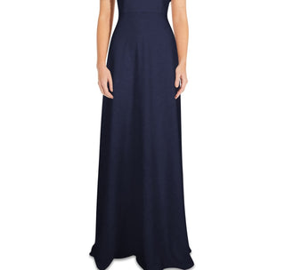 Adrianna Papell Women's Ruffled Off-The-Shoulder Gown Blue Size 14