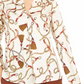 Blusa plissada estampada feminina Bar III, bege, cáqui, tamanho pequeno