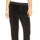 Calça de corrida feminina Juicy Couture Zuma Velour, preta, tamanho pequeno