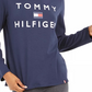 Camisa Tommy Hilfiger Sport Logo Feminina Manga Longa Cinza Tamanho X-G