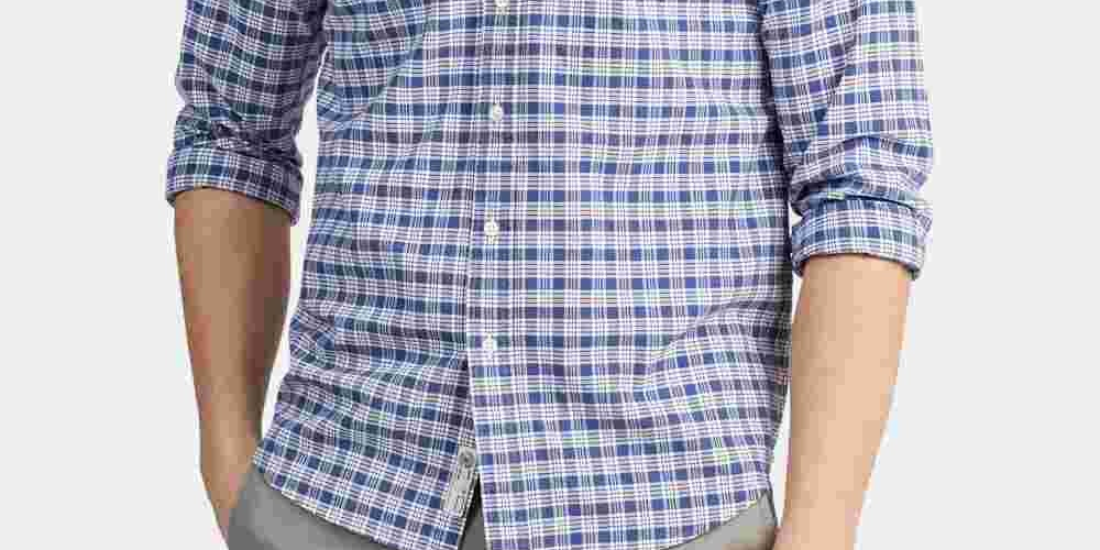 Camisa Ralph Lauren Masculina Classic Fit Oxford com Botões Azul Tamanho XX-G