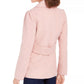 Casaco feminino Maison Jules com abotoamento duplo e gola entalhada, rosa, tamanho médio