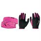 Conjunto de faixa de cabeça e luvas Nike Run Dry para mulheres, rosa, tamanho XS