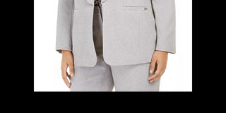 Jaqueta Calvin Klein Plus Parker Twill Open Front Topper Feminina Cinza Tamanho 22W