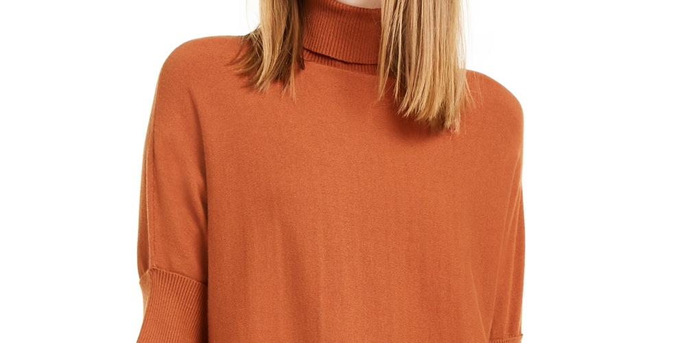 Poncho feminino estampado Alfani marrom tamanho médio