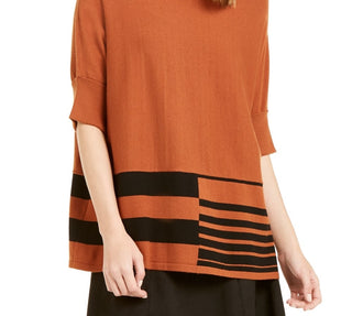 Poncho feminino estampado Alfani marrom tamanho médio