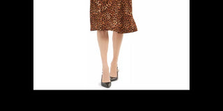 Vestido envelope reversível com estampa de leopardo feminino Charter Club, bege, tamanho extrapequeno