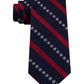 Gravata listrada de floco de neve masculina Tommy Hilfiger vermelha tamanho regular