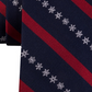 Gravata listrada de floco de neve masculina Tommy Hilfiger vermelha tamanho regular