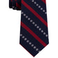 Gravata listrada de floco de neve masculina Tommy Hilfiger vermelha tamanho regular