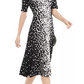 Vestido Alfani Feminino Petite com Decote Redondo e Amarração nas Costas, Preto, Tamanho Petite Pequeno